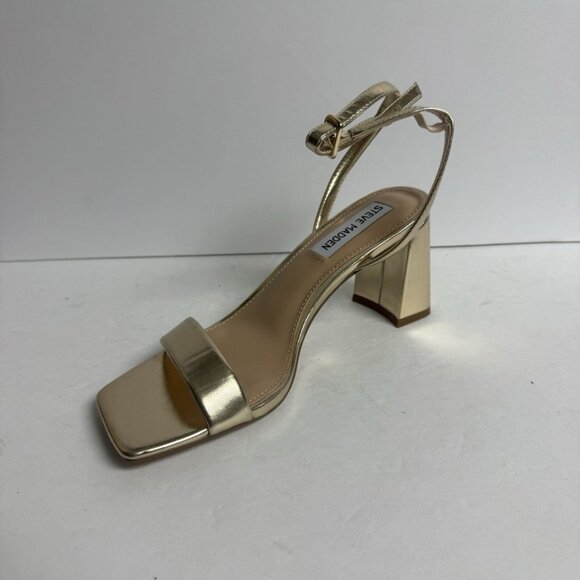 Steve Madden Womens Luxe Sandal Gold Size 6 M - Picture 2 of 6